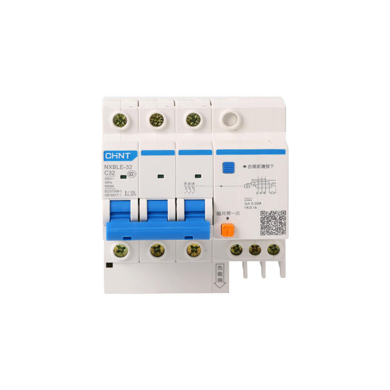 Chint residual current action circuit breaker; NXBLE-32 3P C32 30mA 6kA