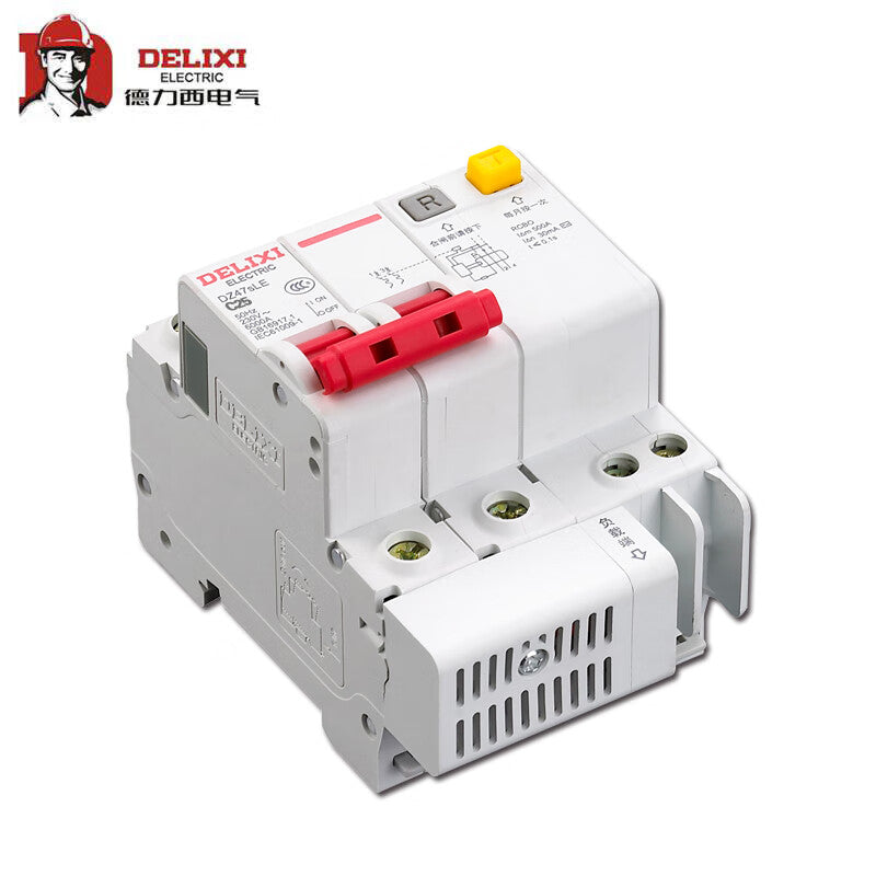 Delixi DZ47sLE 2P C 25A Circuit Breaker with Leakage Protection