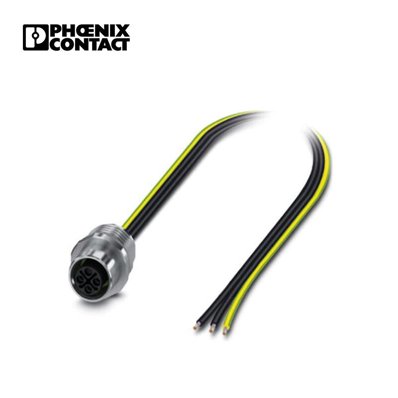 Phoenix pin socket; SACC-E-M12FSS-3P-M16/0,5 PE