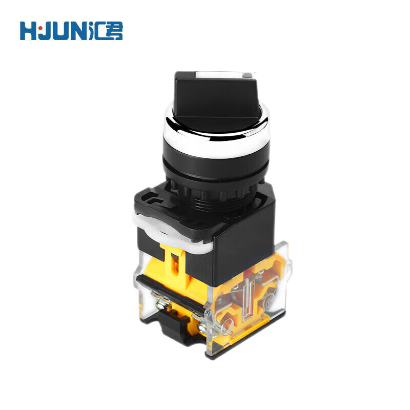 Huijun LA38 rotary switch, high current 10A changeover switch, button opening 22mm, knob - self-locking two positions.