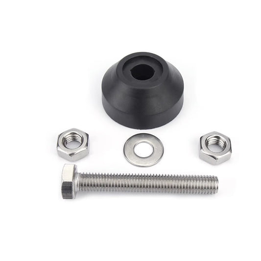 Jingkailong 304 Stainless Steel Nylon Foot Cup with Plastic Fixed Feet and Screw Adjustment Φ40-M12*150