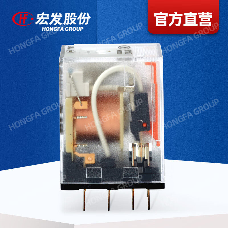 Hongfa (HONGFA) intermediate relay HF18FZ/24-2Z232 high electrical life light-emitting diode, plus base 18FZ-2Z-C2
