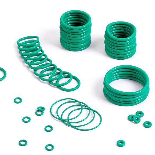 ZHIDE fluororubber O-rings are high-temperature resistant, acid and alkali resistant, corrosion resistant, and wear-resistant. They are green and have an inner diameter of 405*2.65 mm.
