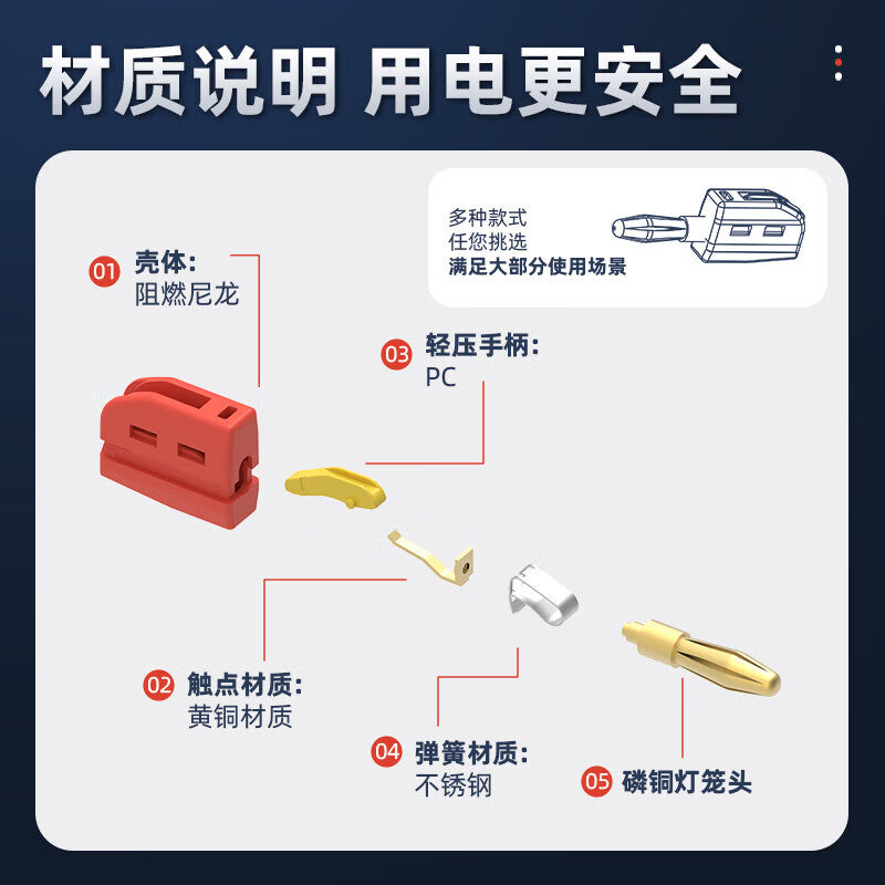 Huijun Quick Connect 4mm Banana Plug, Solderless High Current Power Test Plug, 32A Crimping Test Plug, Red - Quick Connect Nickel Plated - Lantern Flower