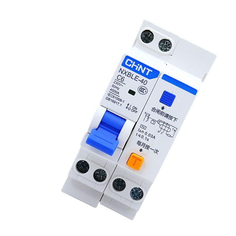 Chint NXBLE series small leakage protection circuit breaker with leakage protection 40 frame NXBLE-40 1P+N C16 0.03A 4.5kA (customized)