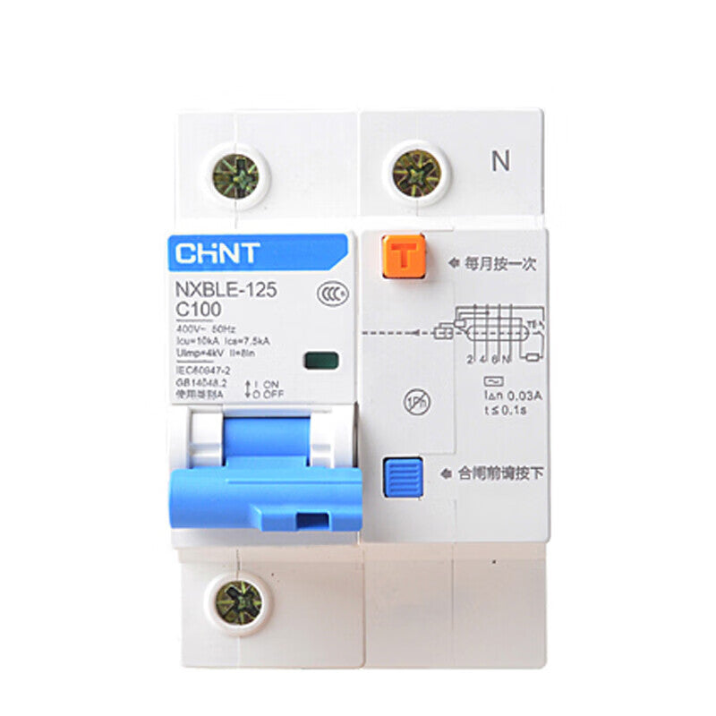 Chint NXBLE-125-1P+N-100A Leakage Protection Circuit Breaker