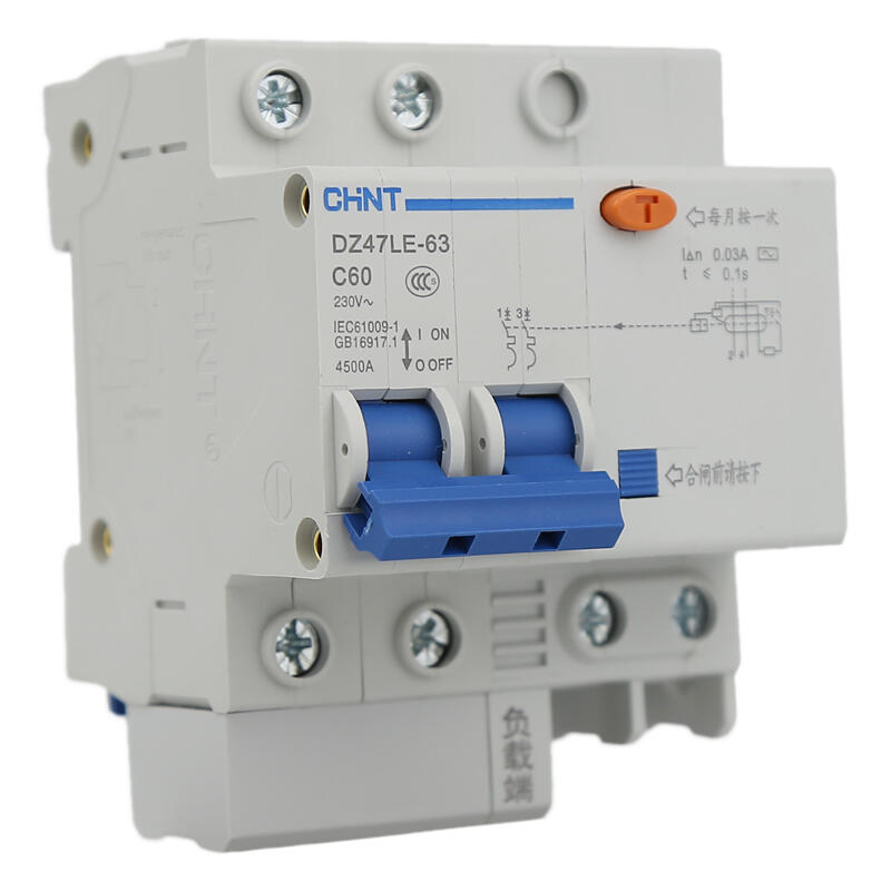 Chint leakage miniature circuit breaker; DZ47LE-63 2P C60 30mA