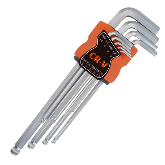 Paola Hexagon 9-piece ball head (extra long) Matte Hexagon wrench set Hexagon screwdriver 1049