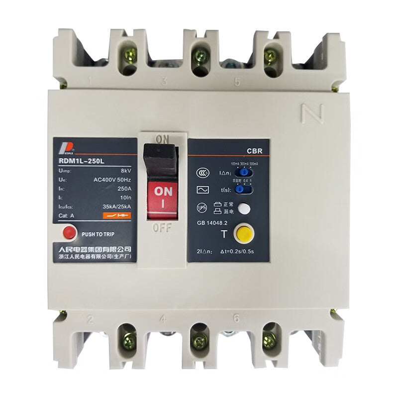 People's Electric RDM1LE-250L/4300A 200A Circuit Breaker 3P+N