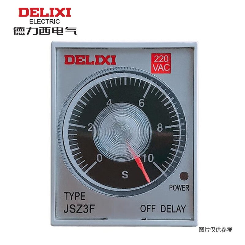 Delixi JSZ3 3A 220VAC Rail-Mounted Time Relay 1s-10s