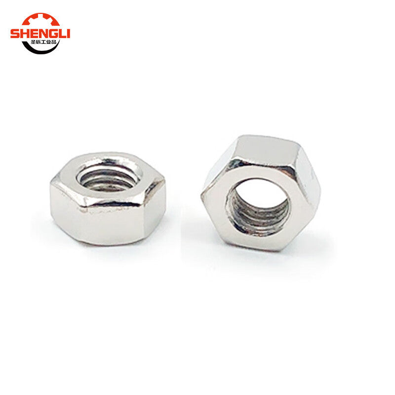 Saint-Struck GB6170 Nickel-Plated Grade 8 High-Strength Hex Nuts/Hex Screws M4 [200 Pieces]
