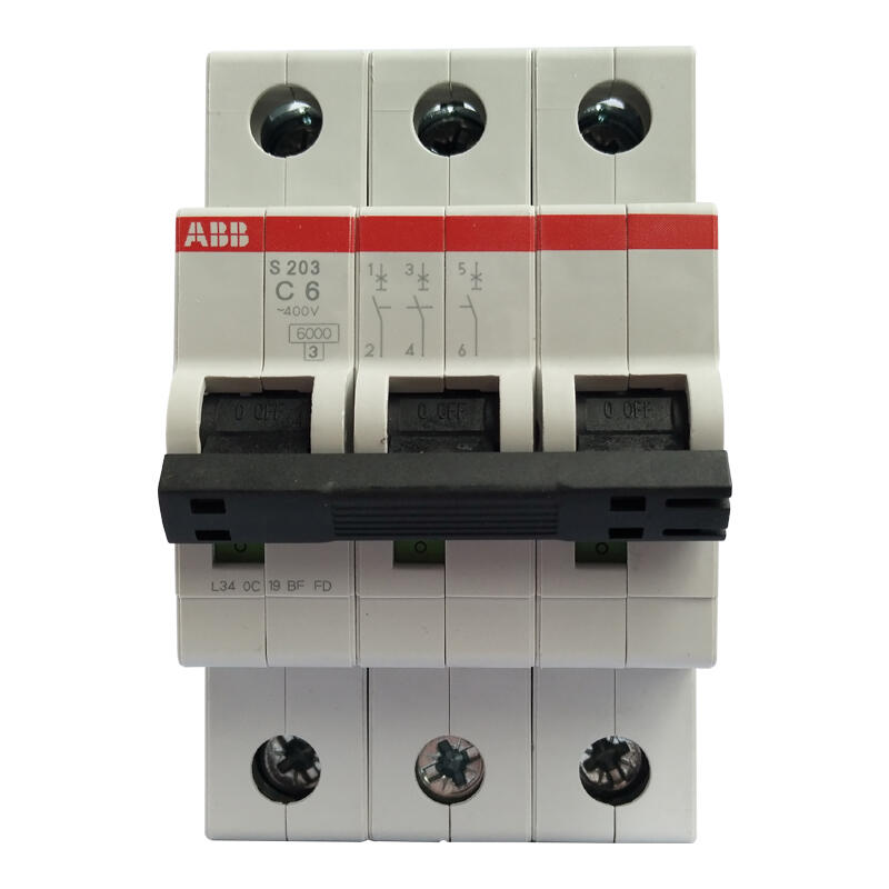ABB S203-C6 Miniature Circuit Breaker, 3-Pole, 6A