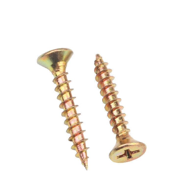 Yongli Shang Fiber Nails, Zinc-Concentrated Flat Head Self-Tapping Screws, Hardened Phillips Head Screws, Countersunk Self-Tapping Screws, Wood Screws, Wall Panel Nails, Drywall Screws, National Standard Collection, M3.5*16 [1 lb/625 pieces]