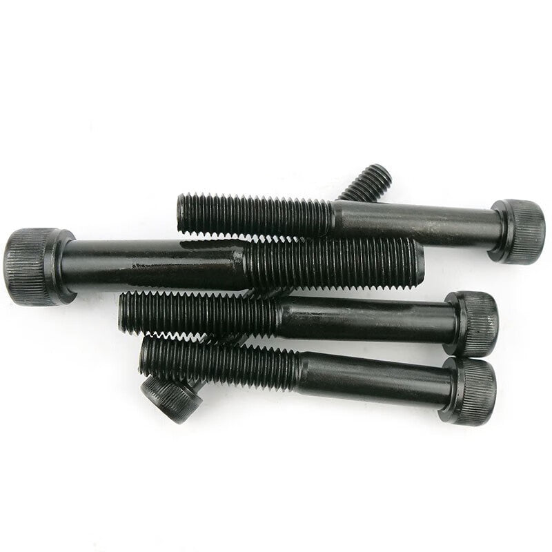Yixuan Tools 12.9 grade metric cup head hex socket head cap screws, blackened (quenched), high strength bolts, extended screws M10*150 (half thread), 10 pieces