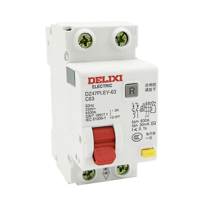 DELIXI DZ47PLEY-63 Electric Leakage Circuit Breaker 63A 30mA