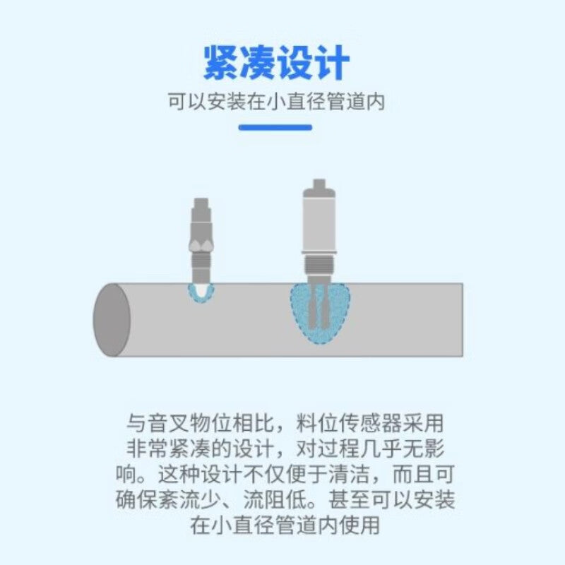 USAMR intelligent liquid level sensor replaces rotary paddle level switch and tuning fork level switch for detecting powders, sauces, oils, and water.