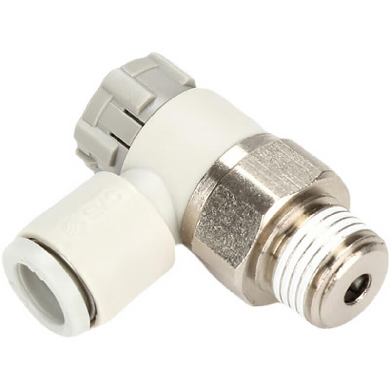 SMC Speed Control Valve, Elbow Type AS4211F-04-12SA - High-performance industrial control valve with durable construction and precise operation