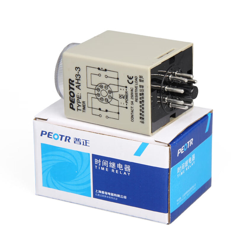 PEOTR AH3-3 small time relay current transformer time controller 8-pin timer energized AC220V 30S 1 piece