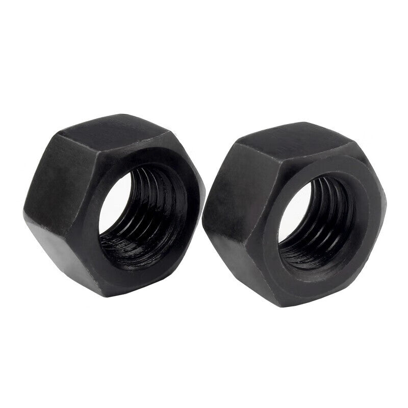 Yongli Shang 8.8 grade blackened hexagonal nuts, high strength screw caps, M6 external hexagonal nuts (100 pieces)