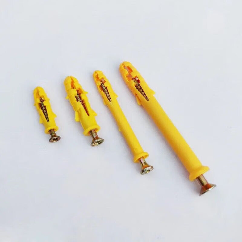 Peifan Little Yellow Croaker Plastic Expansion Tube Expansion Screw Plug Bolt Expander Self-Tapping Screw 6*40mm (100 sets)