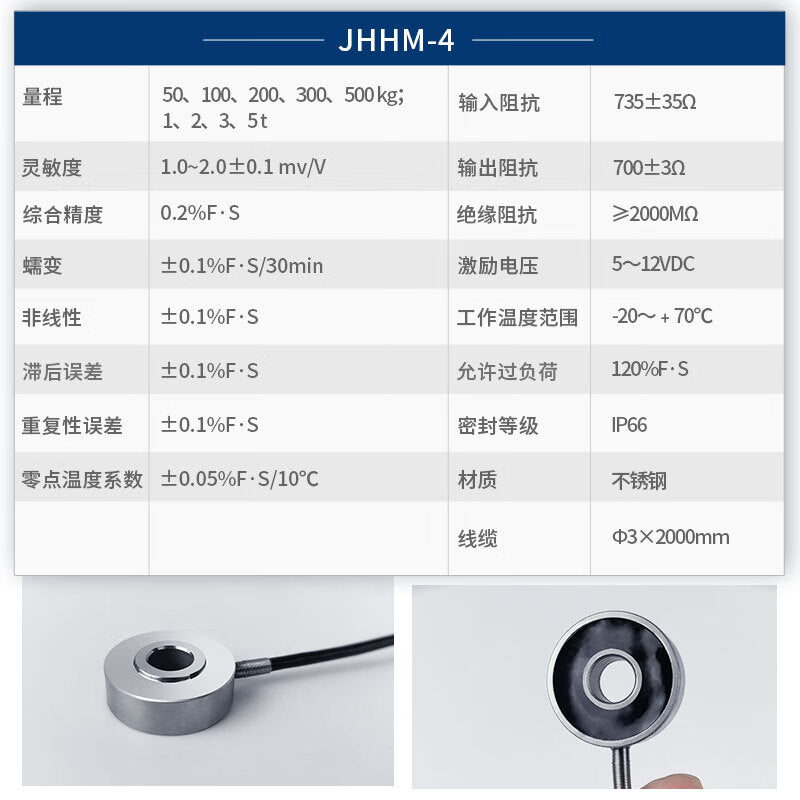 USAMR JHHM-4 Ring Pressure Sensor, Bolt Preload Hollow Perforated Weighing Sensor