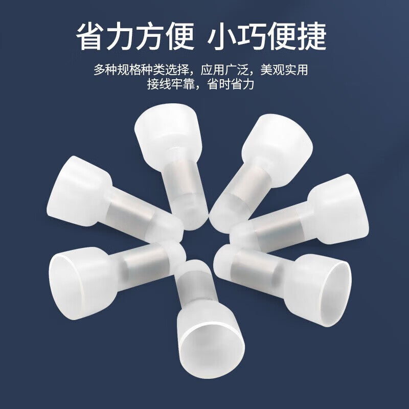 Huijun Terminal Block Caps, Nylon Crimping Caps, Spring-loaded Spiral Nipple Terminals CE-1X 1000pcs/pack, White