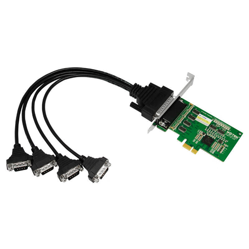 UOTEK 4-port PCI-E to RS232 serial port card computer serial port expansion card with serial port cable 9-pin com port industrial grade; UT-784