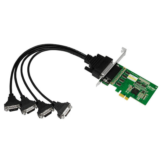 UOTEK 4-port PCI-E to RS232 serial port card computer serial port expansion card with serial port cable 9-pin com port industrial grade; UT-784