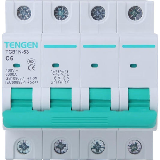 Tianzheng small circuit breaker; TGB1N-63 4P D32 (Xiangyun 3.0)