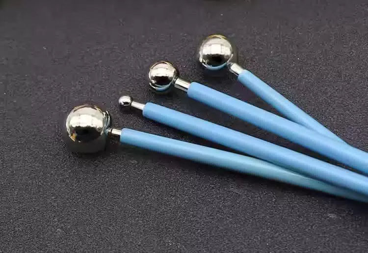 4x/Pack Double Ended Round Head Stylus Clay Tool Clay Sculpting Concave Tool Kit [5]