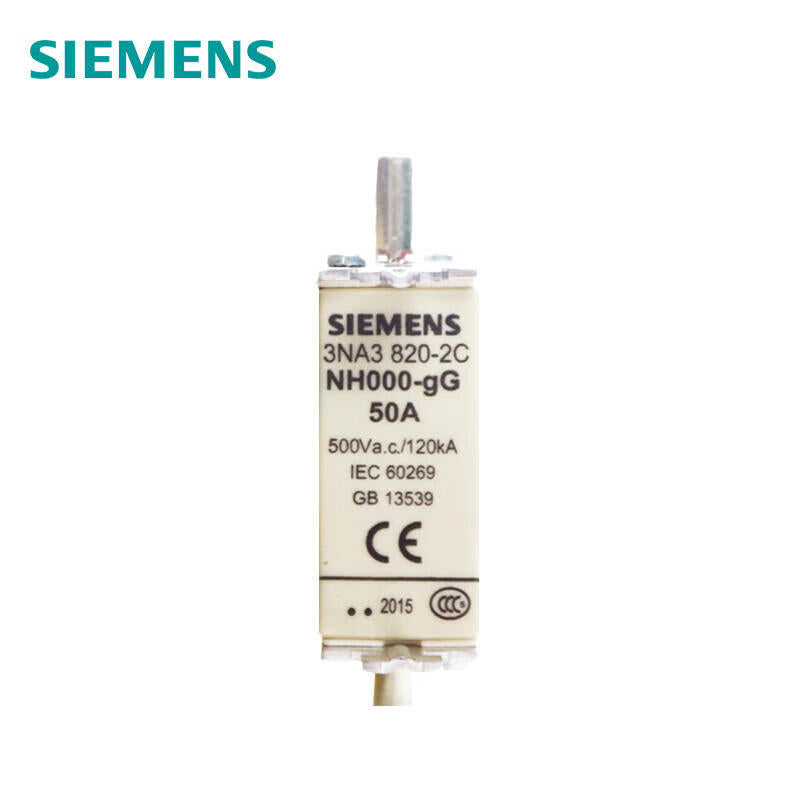 Siemens LVHRC fuse LINKGG/gL+NON-INSULATEDGRIPLUGS size 000, 50A, 500V; 3NA38202C