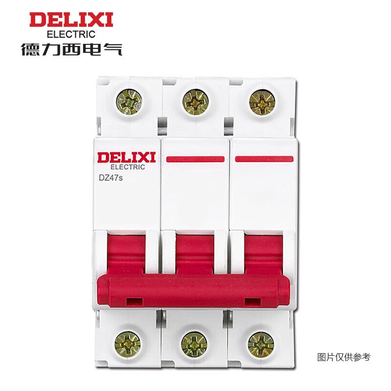 قاطع دائرة مصغر من نوع Delixi DZ47s 3P C 400VAC 50A 50Hz 6KA DZ47SN3C50SD مع جهة اتصال خطأ SD (التعثر)