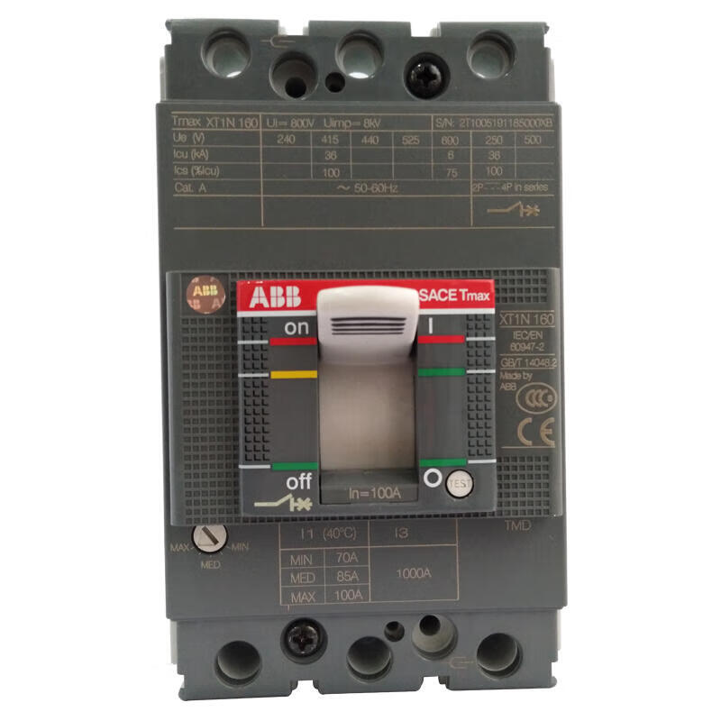 ABB XT1N160 Molded Case Circuit Breaker - TMD100-1000 FF 3P