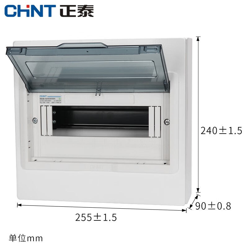 CHNT NX30 Power Distribution Box, 10 Circuits, Surface-Mounted