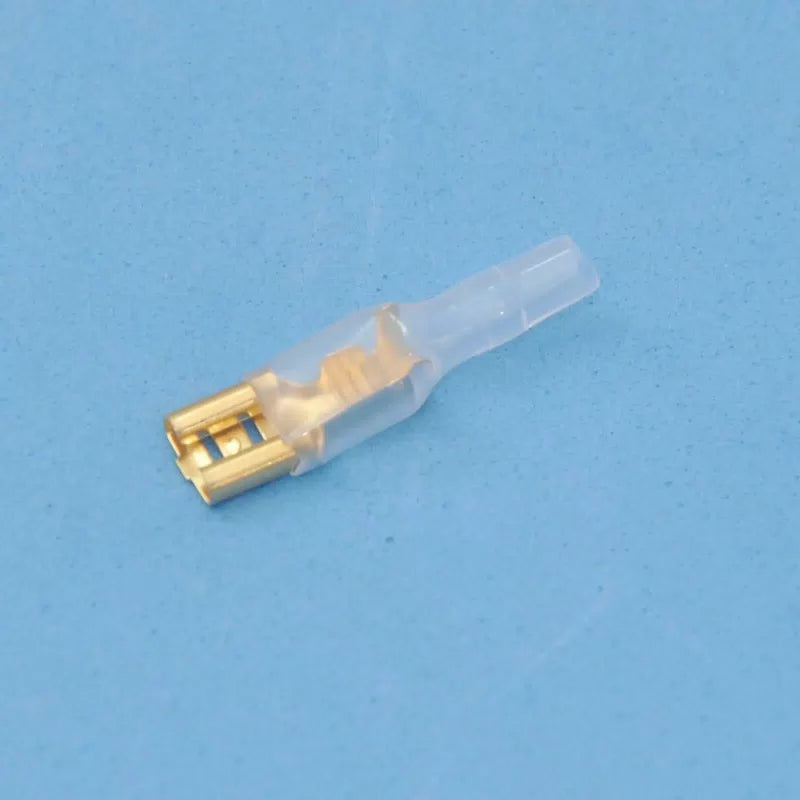 50Pcs Brass 6.3mm Terminal Electrical Wire Connector Crimp Insert Spring +Sheath [11]