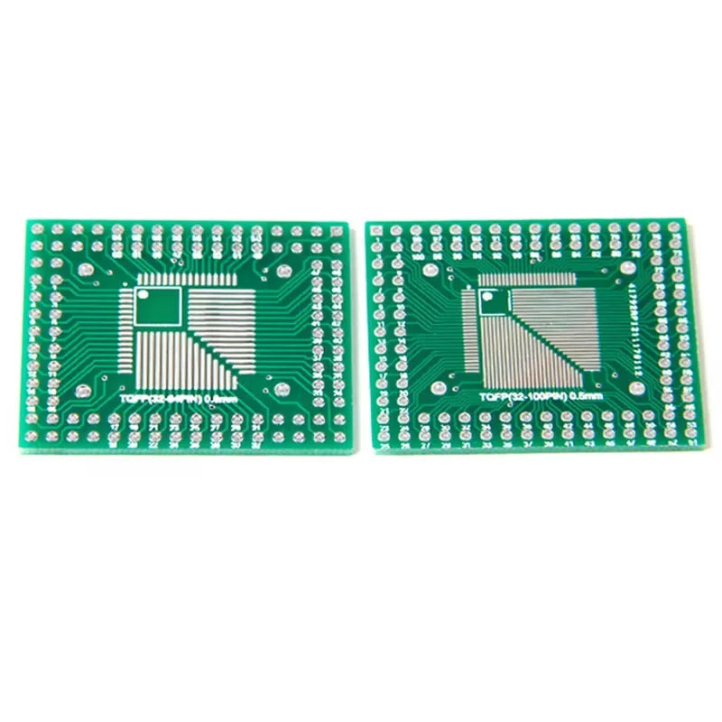 50 Pcs QFP/TQFP/FQFP/LQFP 32/44/64/80/100 To DIP Adapter PCB Board Converter [1]