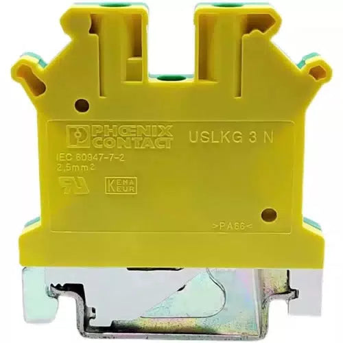 50pcs Phoenix Grounding Terminal USLKG3N-3000611 Yellow-green Terminal Block [2]