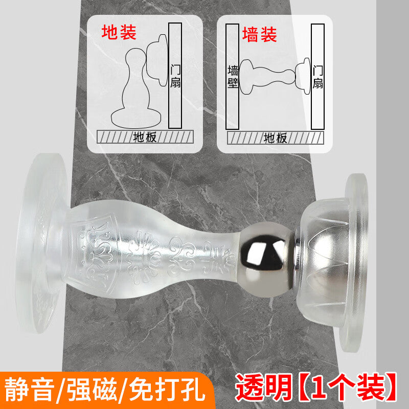 Murata Inafu silicone door catcher, no drilling required, door bumper, anti-collision pad, door top suction device, household anti-collision artifact, strong magnetic transparent