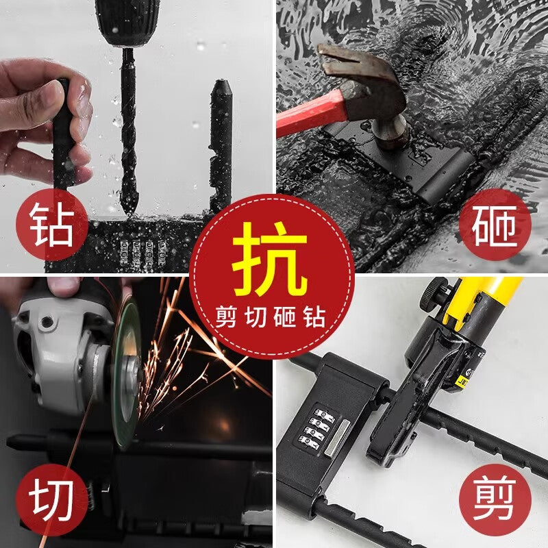 Shouli combination glass door lock, U-shaped combination lock, double-opening door lock, office, shopping mall, and shop door lock, 35cm combination lock.