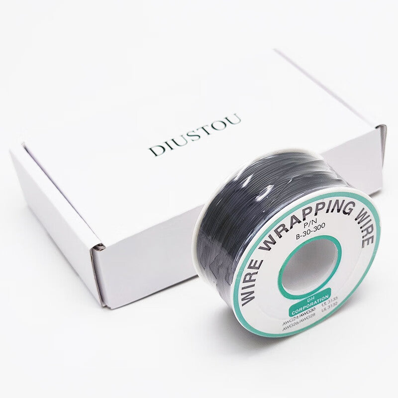 Drop-in 30# Flying Wire, Single Core OK Wire, PCB Jumper Wire, Circuit Board Connector Wire, Tinned Copper Core Connector Wire, Black, 30AWG