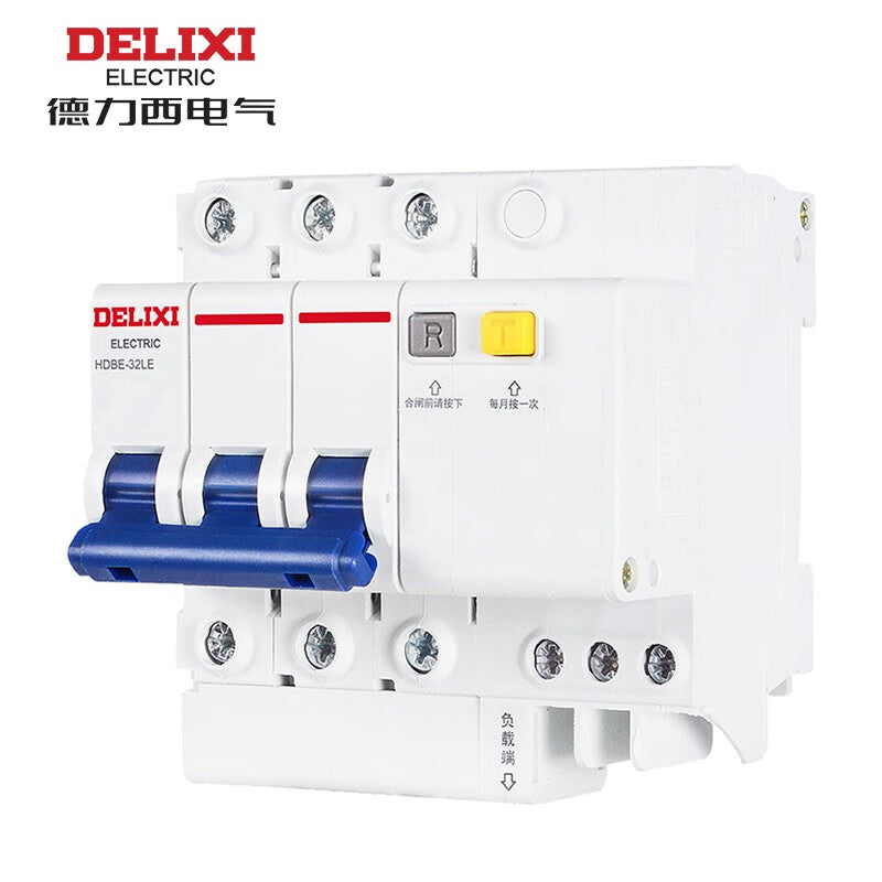 Delixi HDBE32LE 3P D 25A 6KA 30mA MCB with Leakage Protection