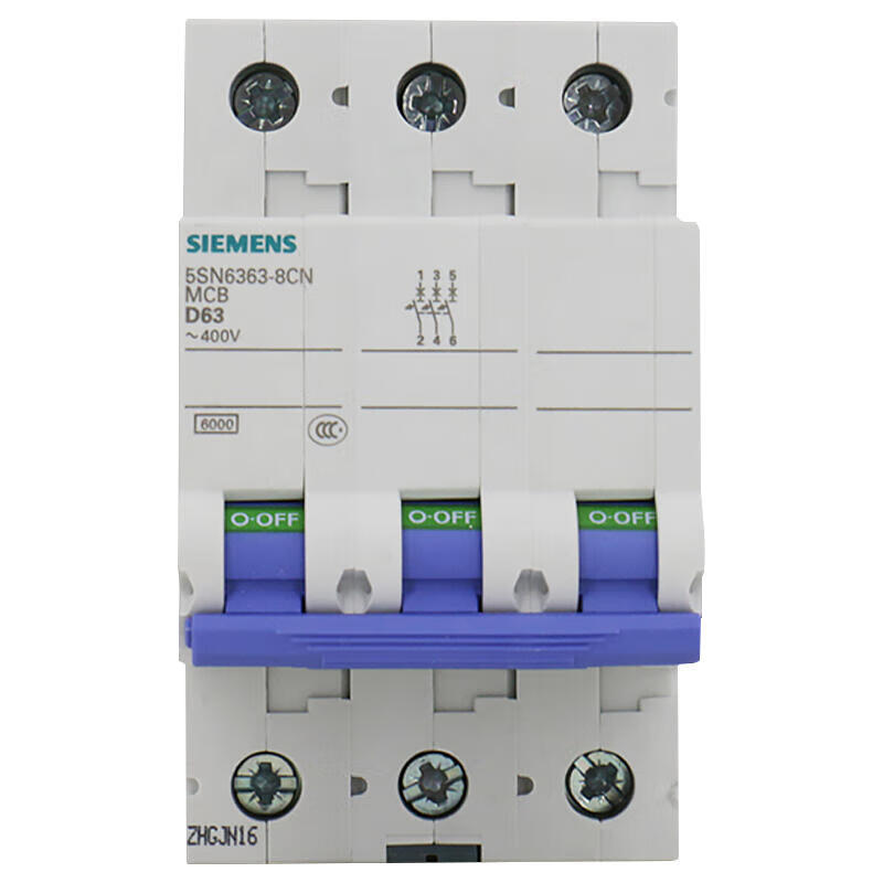 Siemens 5SN63P D10 Miniature Circuit Breaker 10A 3P 6kA