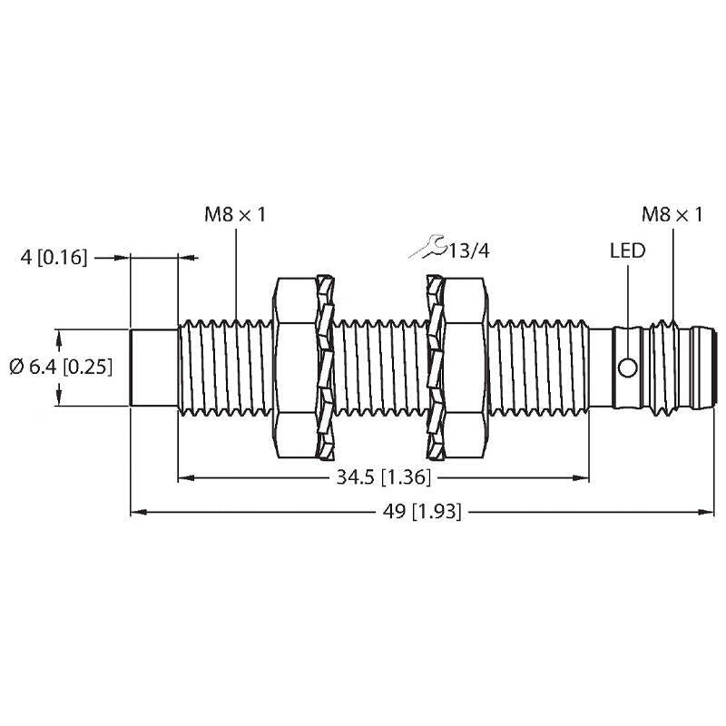 TURCK inductive proximity switch; NI3-EG08-AP6X-V1131