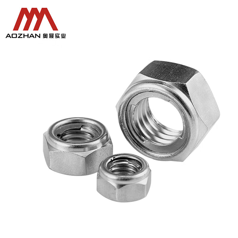 AOZHAN Industrial Co., Ltd. DIN980M type - 304 stainless steel metal lock nut, metal self-locking nut GPH M8 (900 pieces/box)