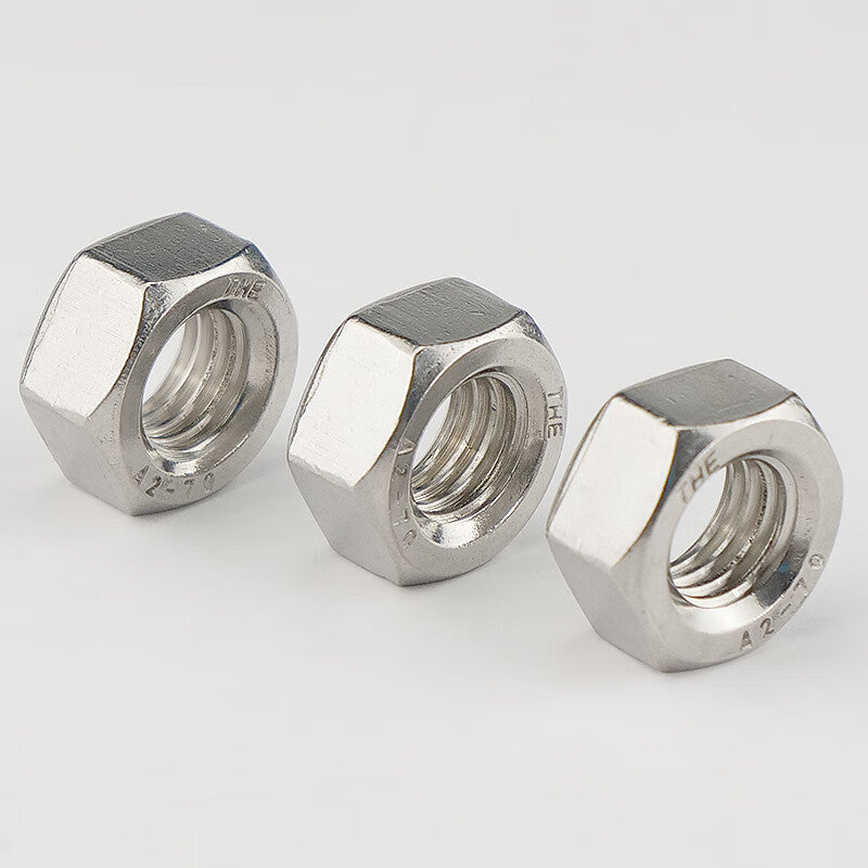Haisdic 304 Stainless Steel Hex Nuts and Seals, External Hex Head Nuts DIN934 M2 (200 pieces/pack) HK-13