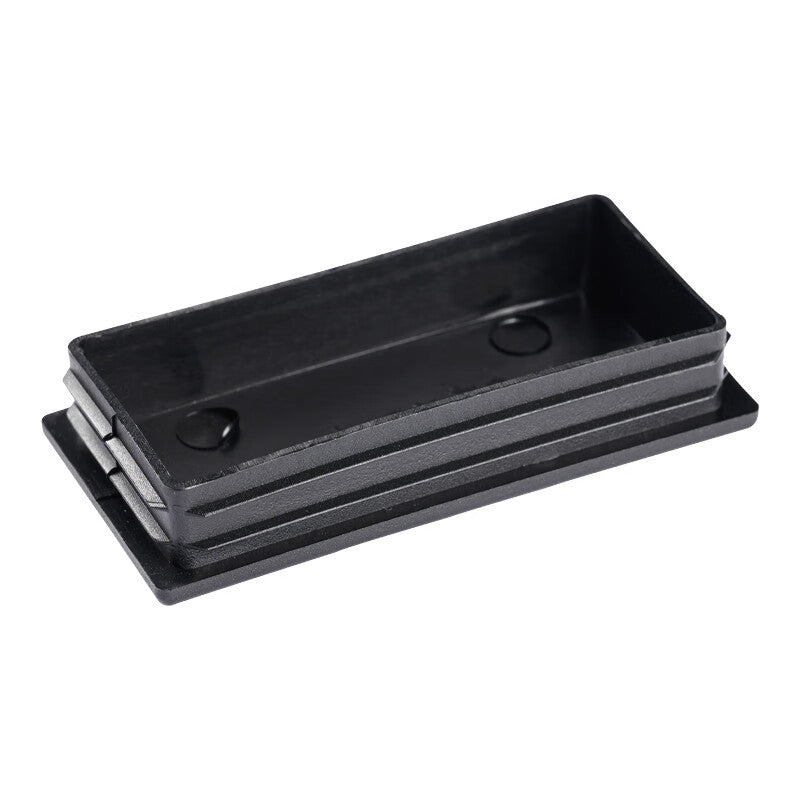 Winstein WSX179 (50 pieces) Rectangular Pipe Plugs, Plastic PE Pipe Plugs, Square Pipe Plugs, Furniture Foot Pads, End Caps, Black 30*50 Rectangular Pipe Plugs