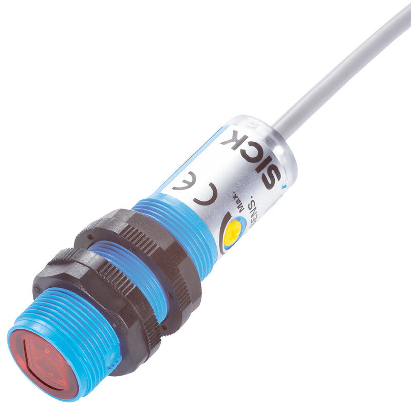 SICK cylindrical photoelectric sensor; VL180-2P41136