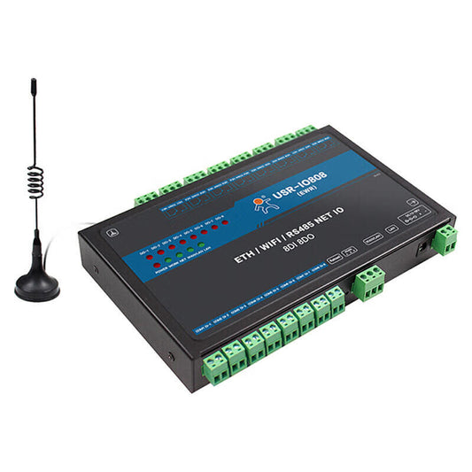 LonHand RS485 network 8-way IO relay remote switch control modbus IO808 Ethernet/Wi-Fi network USR-IO808-EWR V2