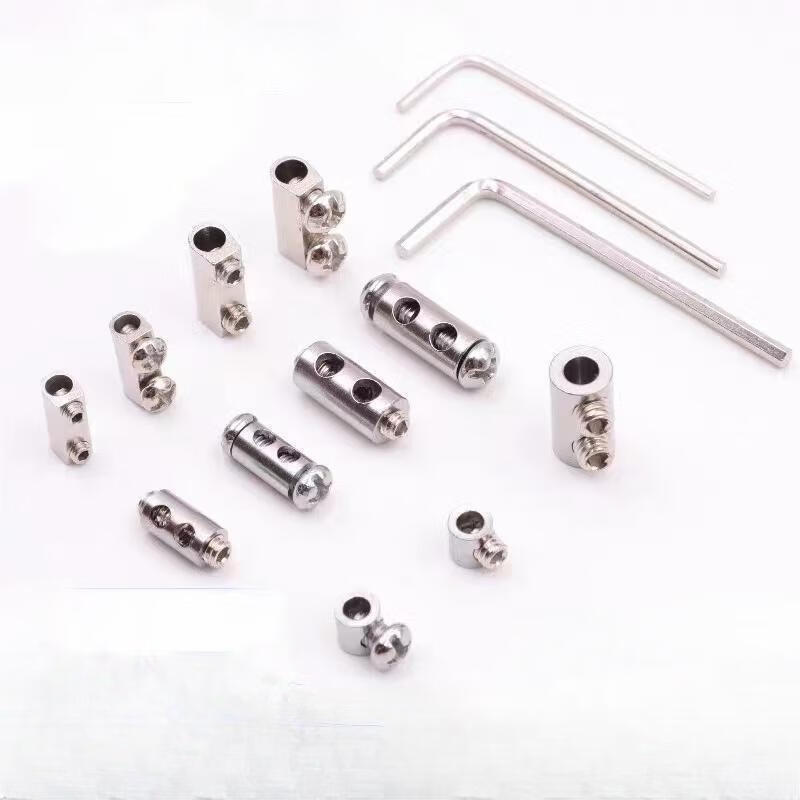 Qizhou Steel Wire Rope Locks, Hanging Ropes, Light Fixture Steel Wire Brackets, Adjustable Telescopic Cable Clips, Cable Locks (5 models available, Large A size, suitable for 2-3mm steel wire rope)