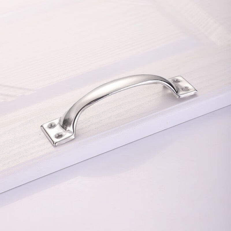 Shanglijin Thickened Stainless Steel Bow-Shaped Handle, Cabinet Handle, Drawer Surface Mount, Modern Minimalist Small Handle, Furniture Door Handle, 6-inch, Total Length 144mm